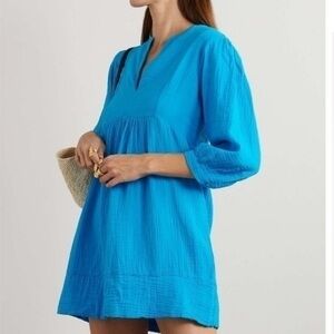 HONORINE Blue Cotton Tunic Dress NWT